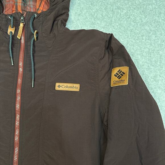 Columbia Jacket WMNS S Full Zip Hooded Insulated Zip Up Maroon Red Winter Coat - Picture 3 of 9